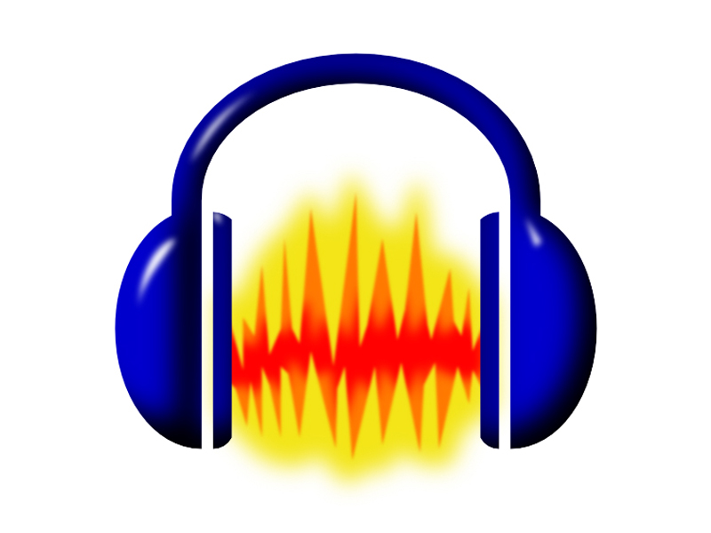 Image of the Audacity logo, which is an orange sound wave encased in headphones. 
